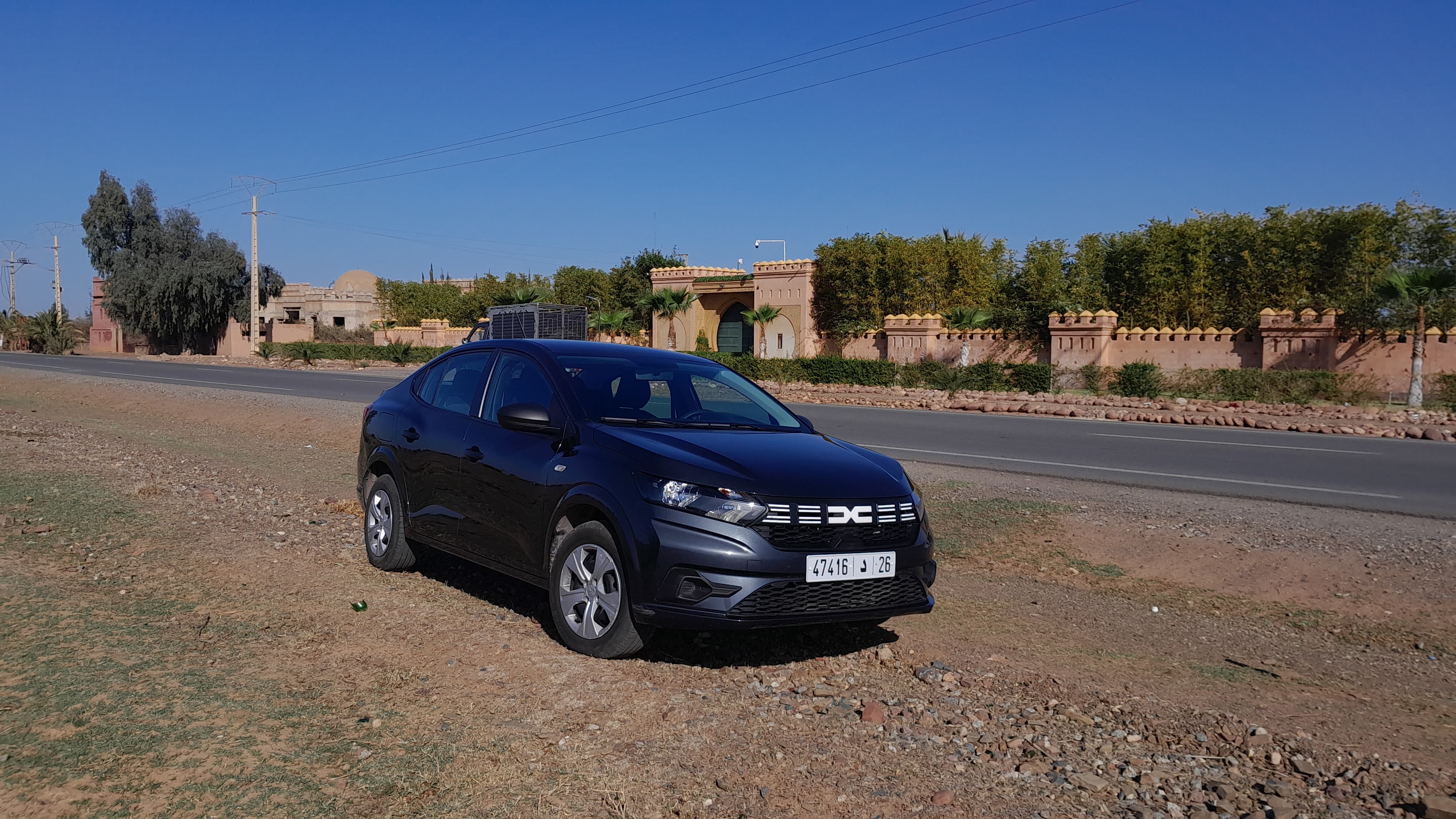 Company car in Moroccan landscape